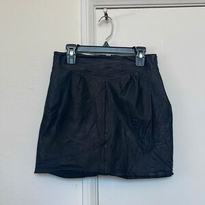 Faux Leather Skirt